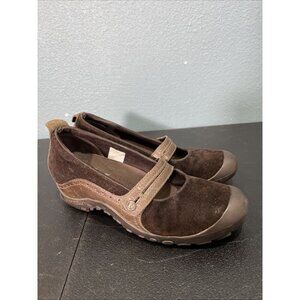 Merrell Shoes Women's 8.5 Espresso Brown Plaza Bandeau Suede Mary Jane Loafer